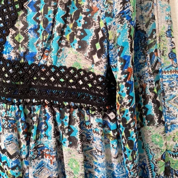 Betsy Johnson Cold Shoulder Long Sleeve Baby Doll Dress - Picture 8 of 10